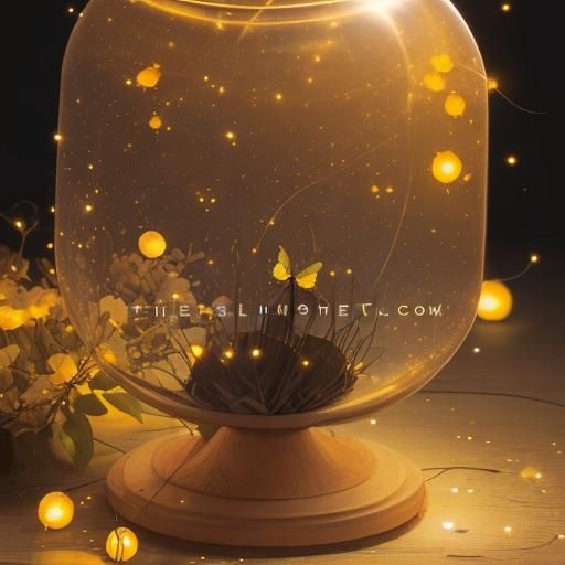 Glowing Fireflies Captured in a Sphere