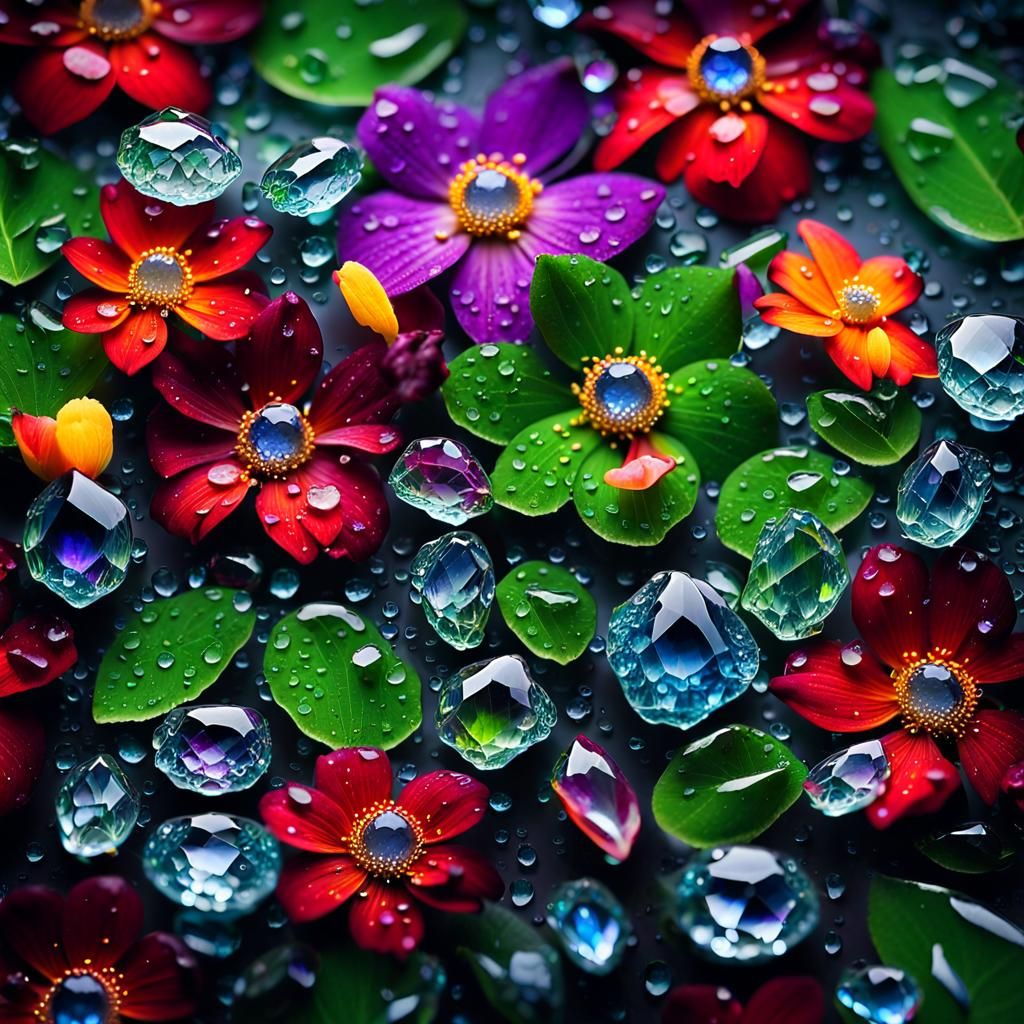 Vibrant Gems Bloom in Serene Nature Scenes