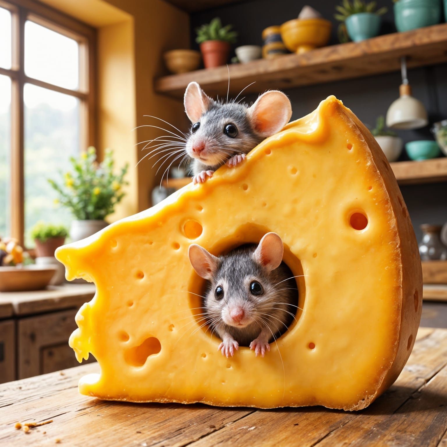 Tiny Mouse Surprises in a Cozy Kitchen