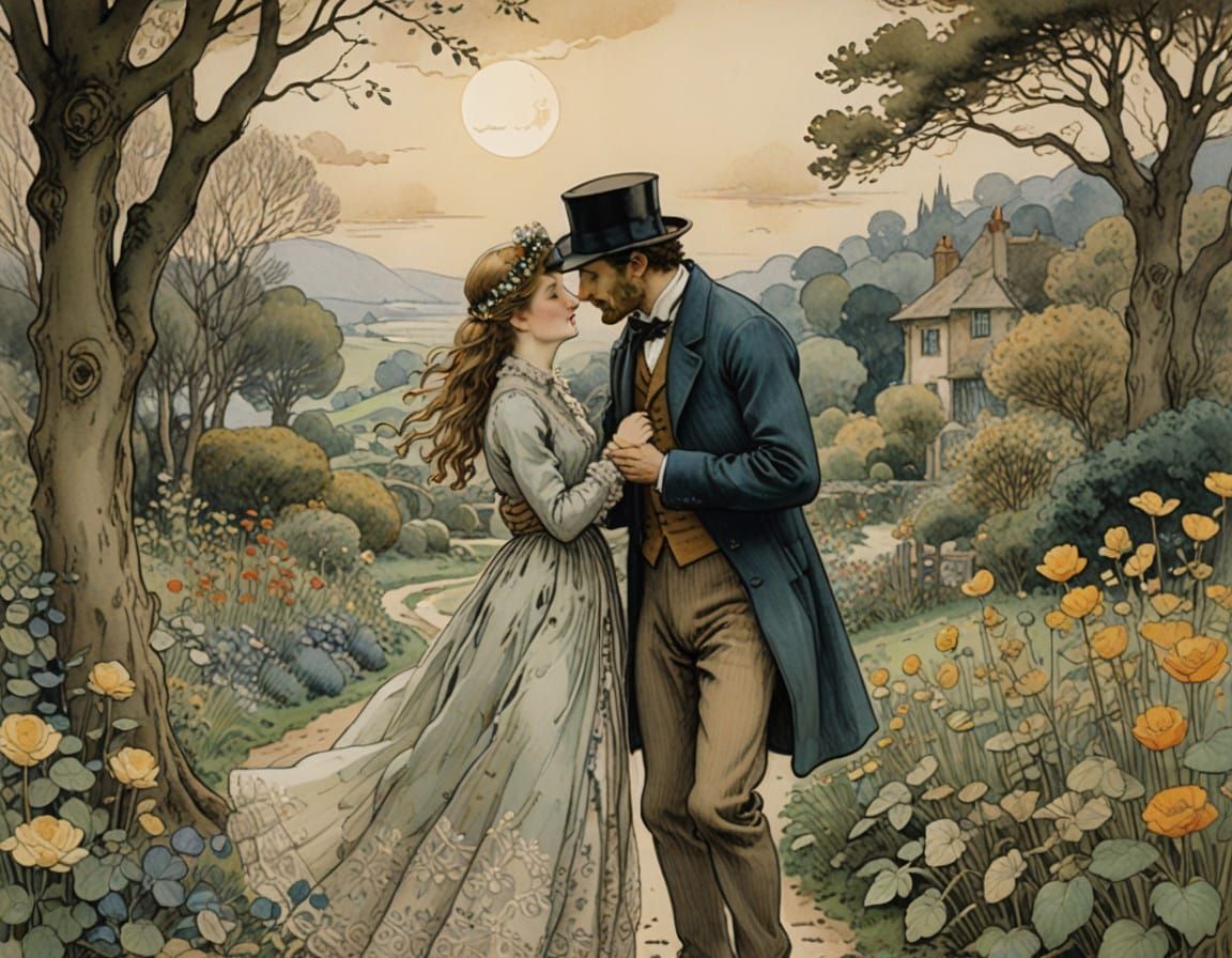 Romantic Waltz Under the Full Moon