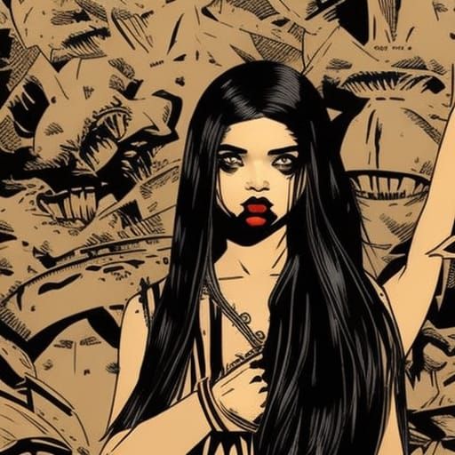 Disturbing India Eisley Image in Jun Abe Manga Style