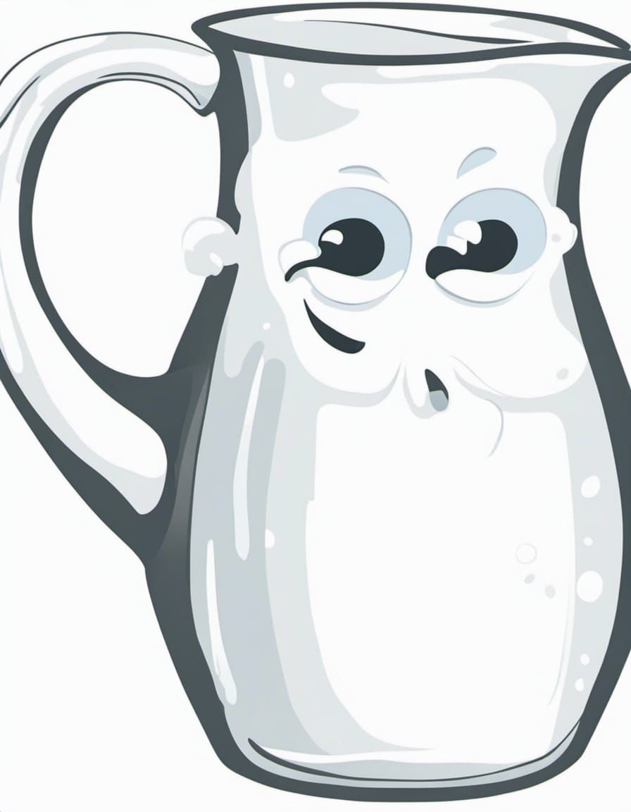Cartoon Ghost Adorns Lemonade Pitcher