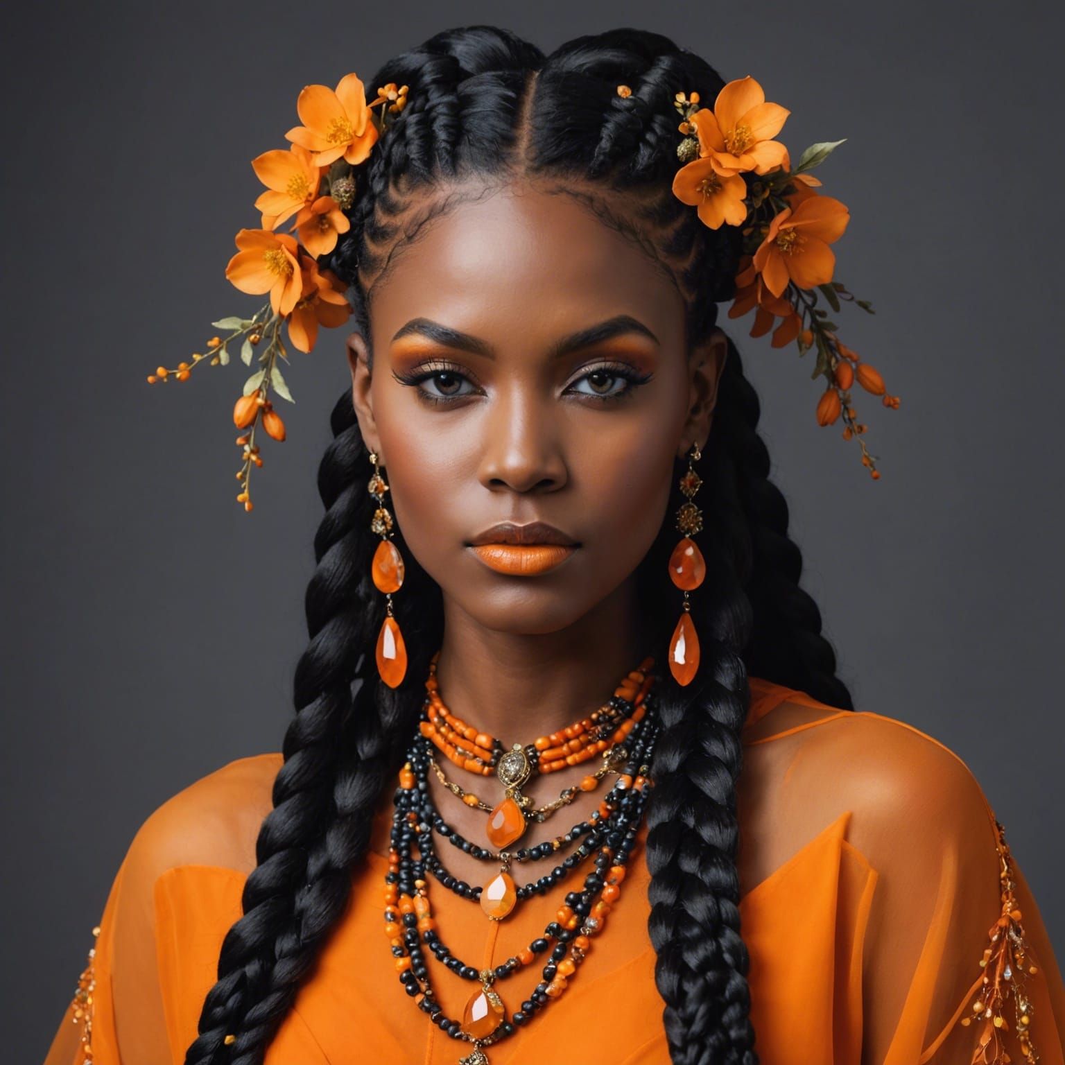 Wulfenite Goddess in Neo-Impressionism Style