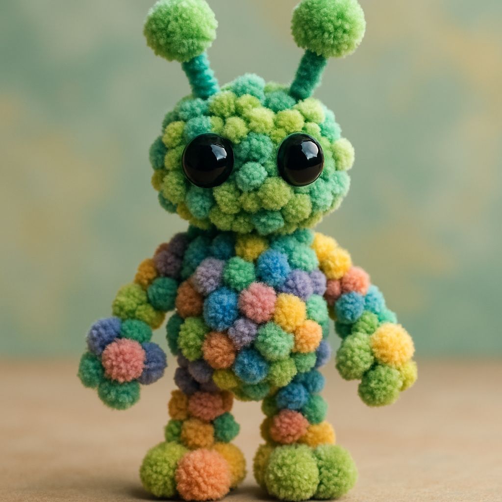 Playful Pom Pom Alien Creature