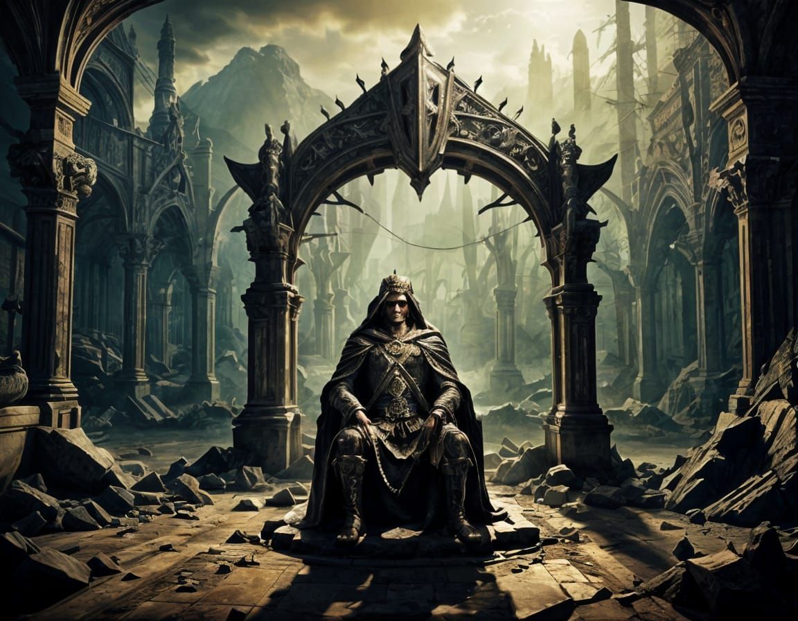 King of Diamonds on Obsidian Throne