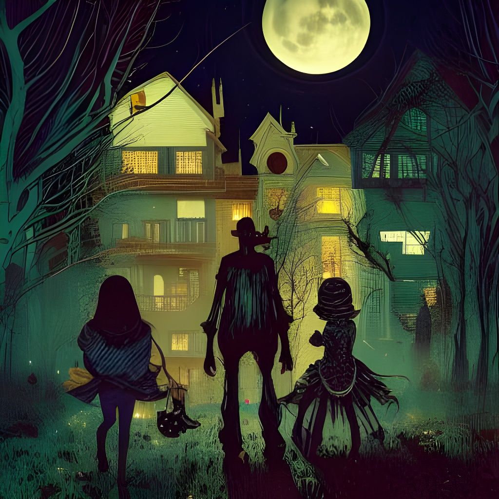 Magical Trick-or-Treating on a Moonlit Night