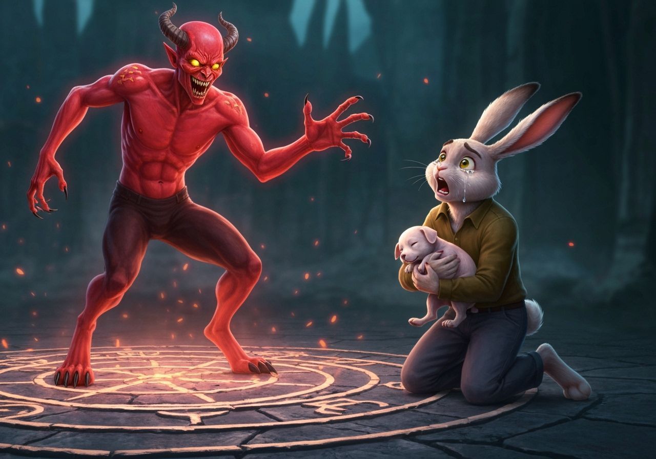 Demon's Bargain: Offering to Anthropomorphic Rabbit