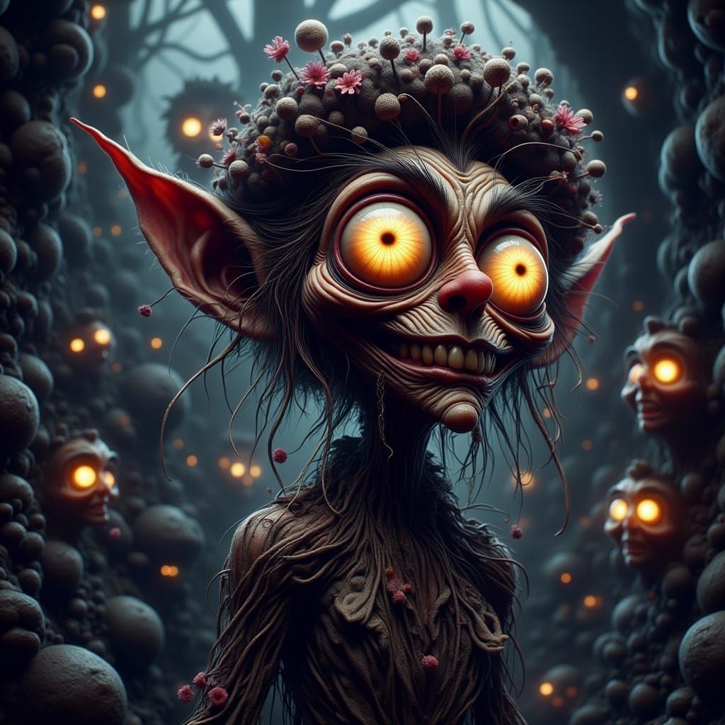 Enchanted Forest Scarecrow in Whimsical Style