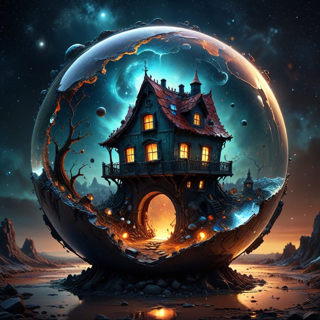 Surreal Glass Planet Hides a Fairytale House