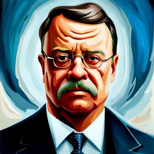 Hyperrealistic Portrait of President Theodore Roosevelt