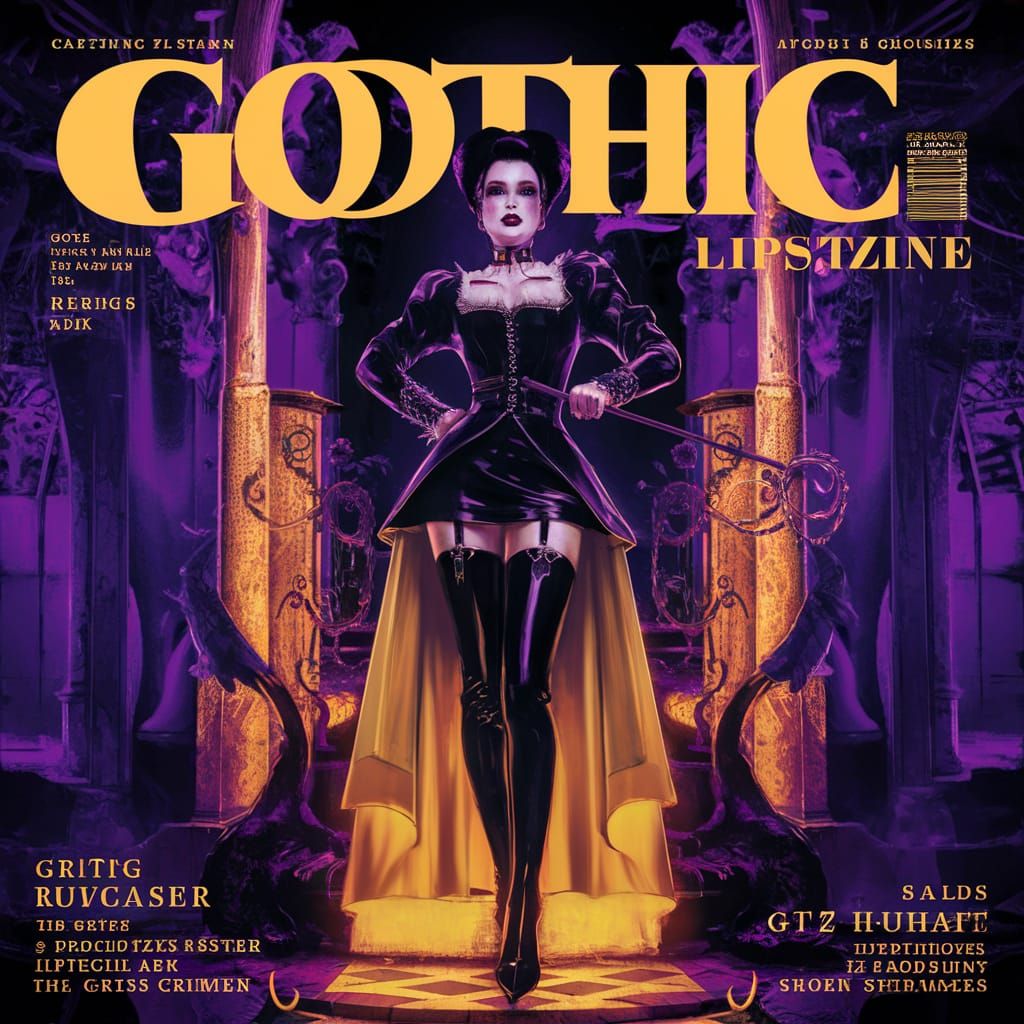 Gothic Lipstick Cover Art in Dark Fantasy Style