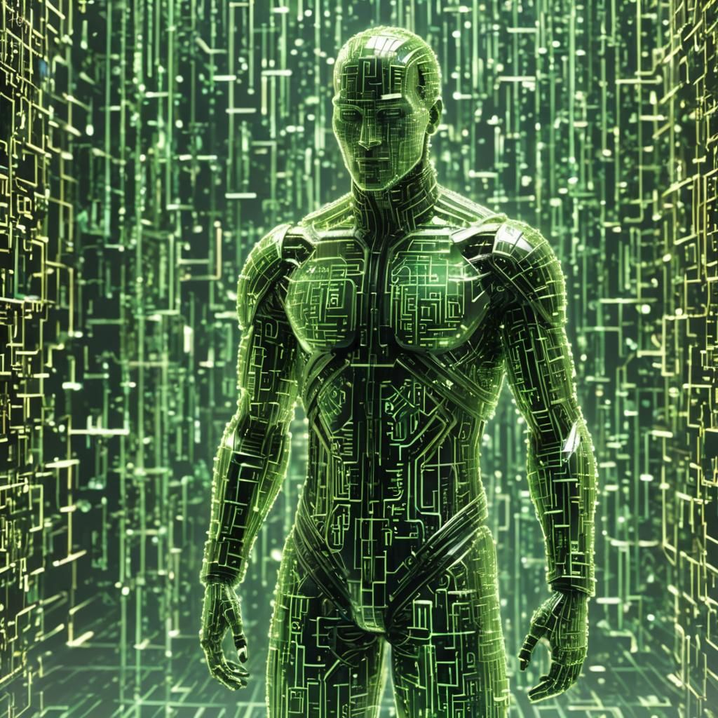 Holographic Figure Made of Matrix Scrolls