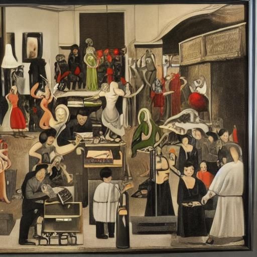 Colorful Portrait of an Adult Female