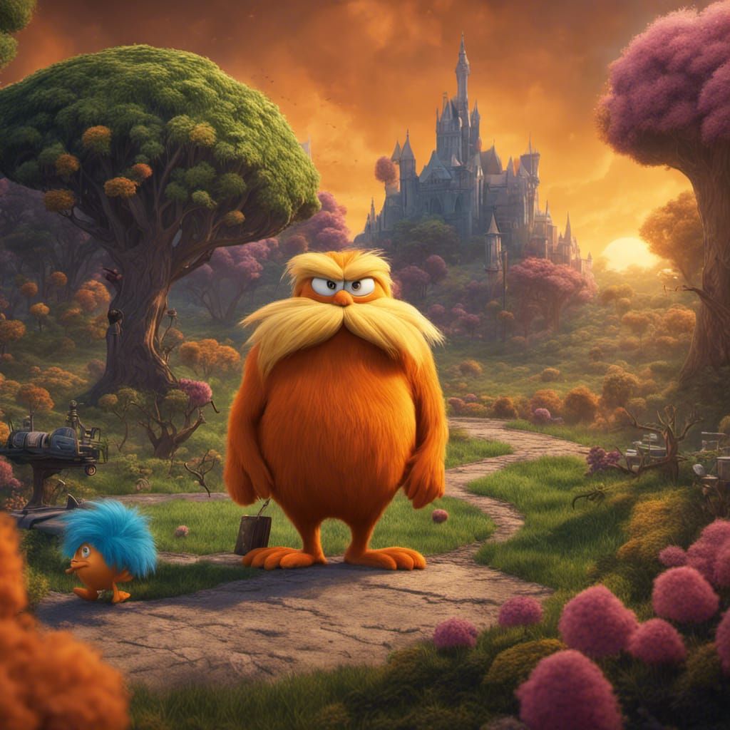 Surreal Lorax and Donald Trump Fusion