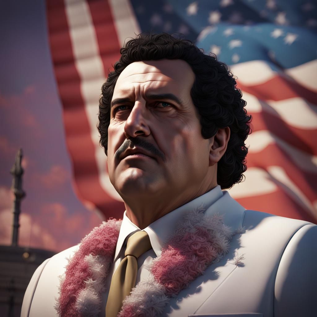 Pablo Escobar as US President: Hyperrealistic Concept Art