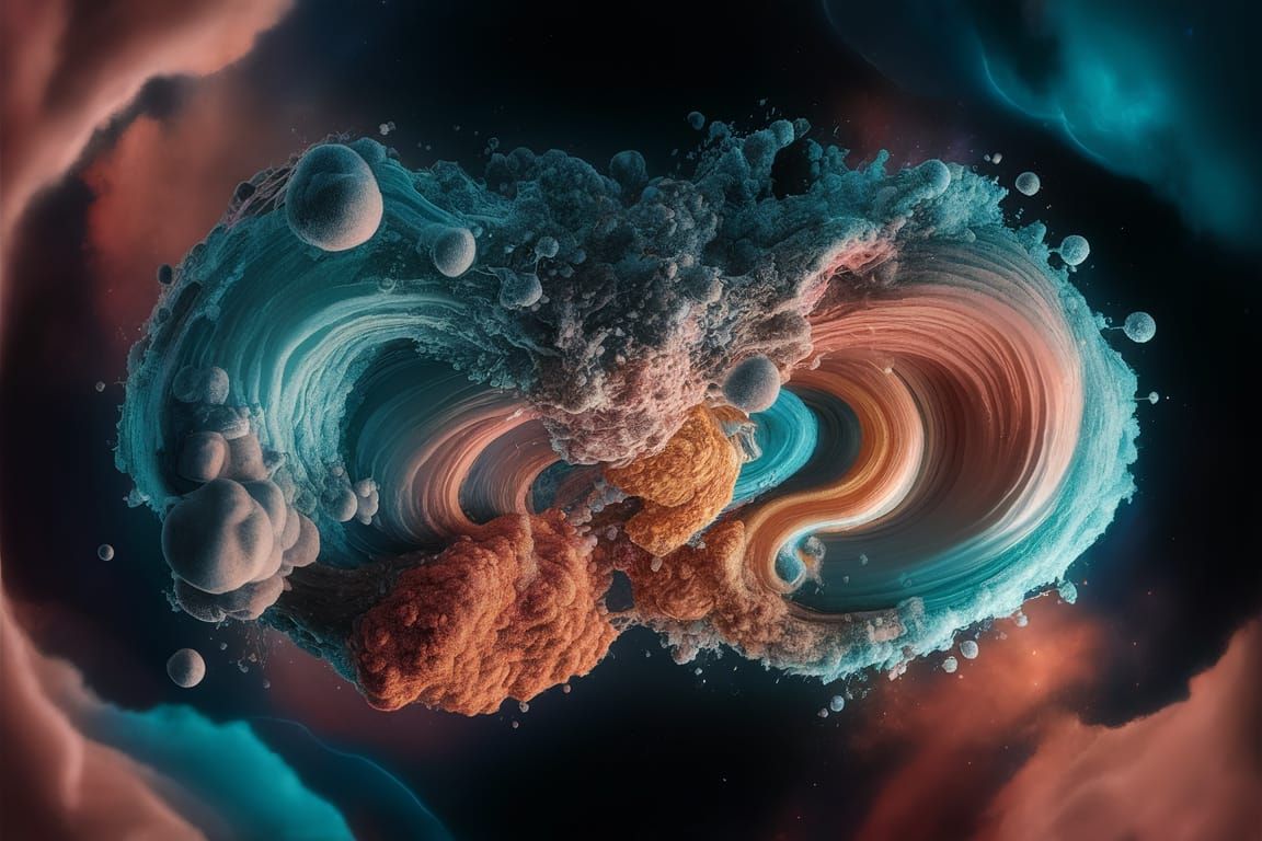 Cosmic Collision of Organic Entities in Agate Galaxy