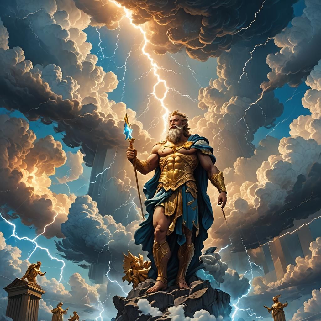 Zeus in the Clouds: Fantasy Concept Art