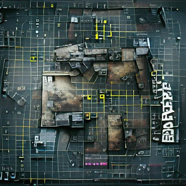 Cyberpunk Battlemap for Tabletop RPGs