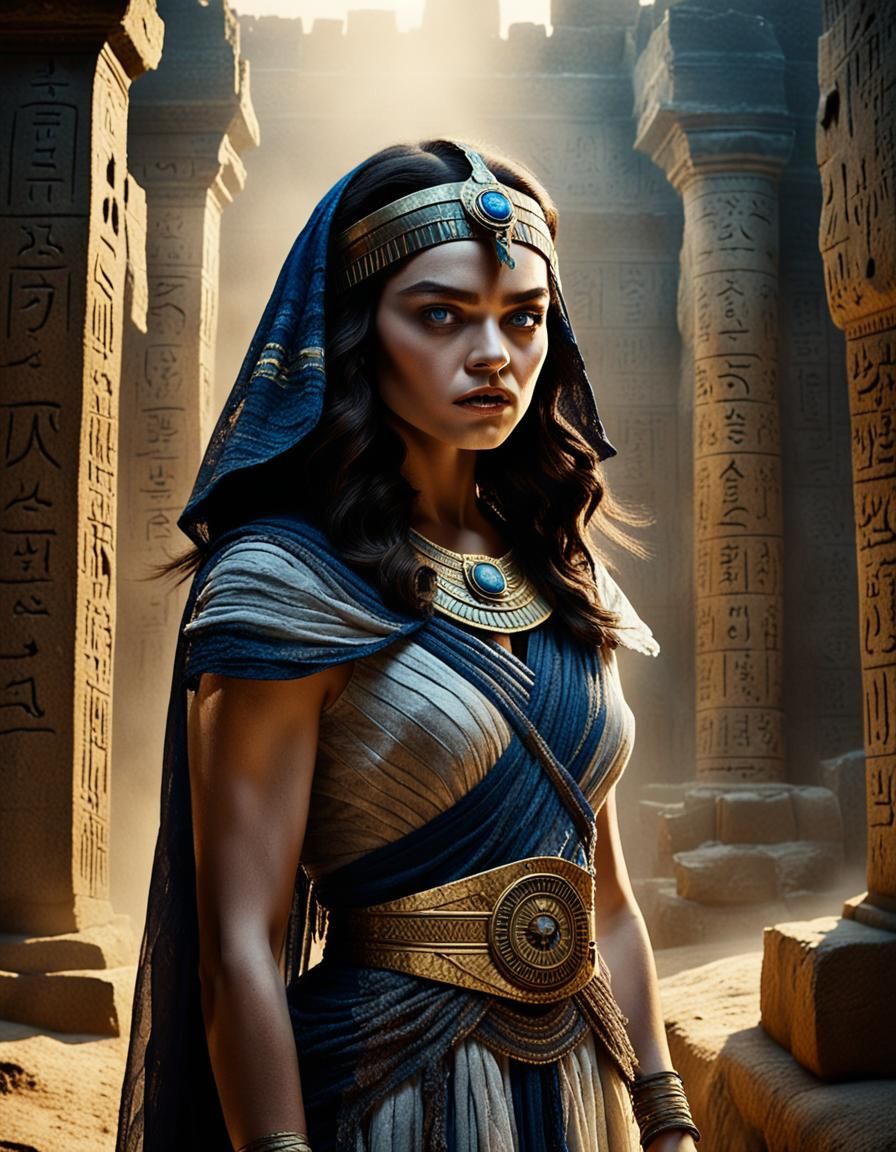 The Mummy Wielding Dark Magic in Cinematic Style