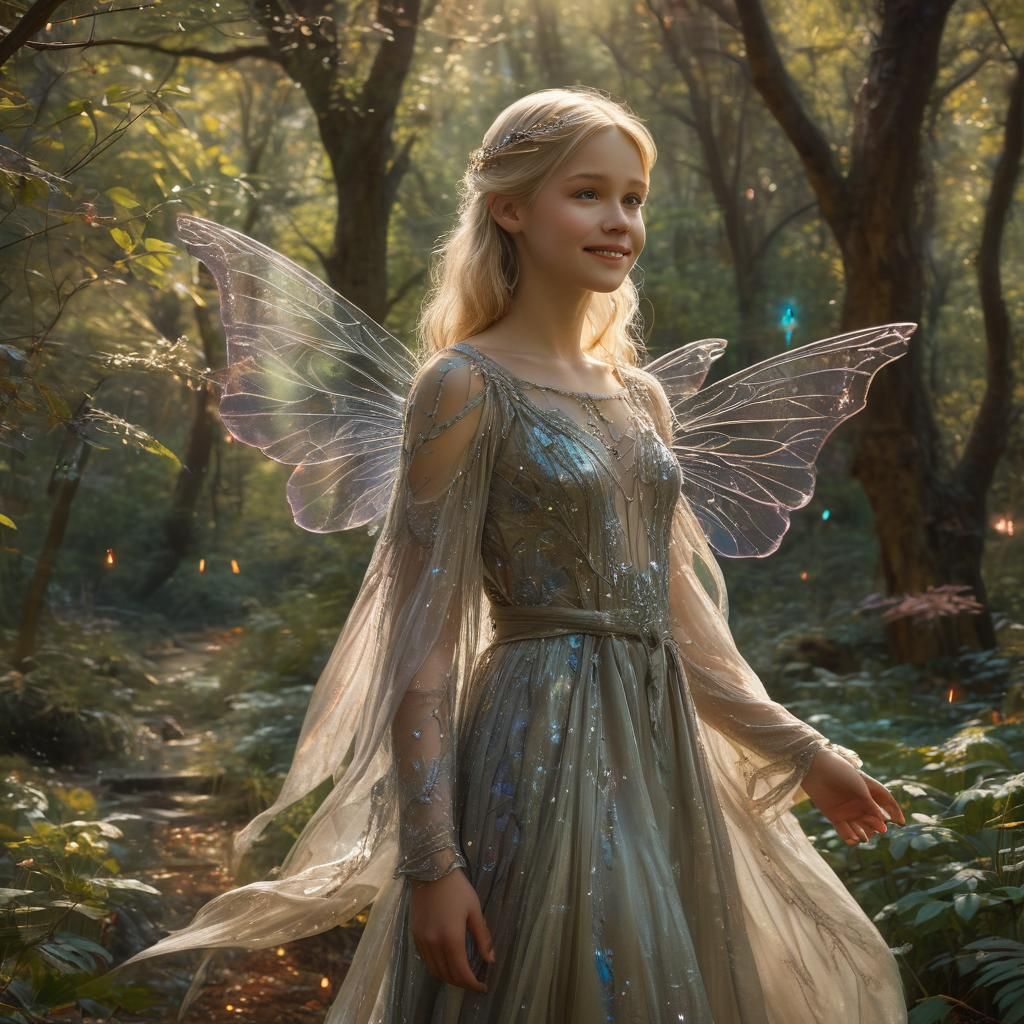 Enchanting Fairy Girl in a Magical Forest