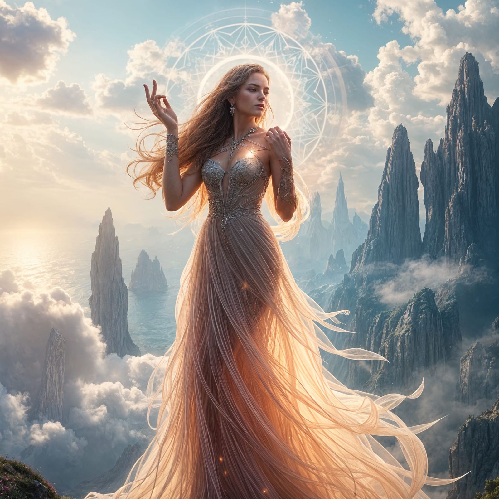 Ethereal Landscape of Inner Beauty in Vibrant Fantasy