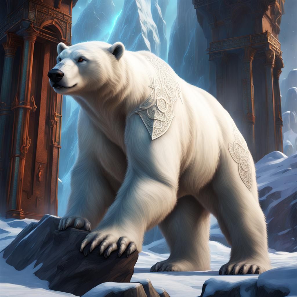 Celestial Polar Bear Mount in Dungeons and Dragons