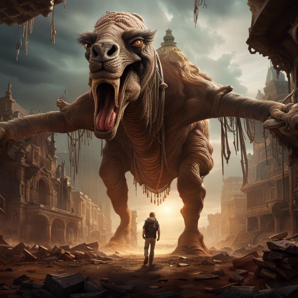 Attack by alien Camel lama