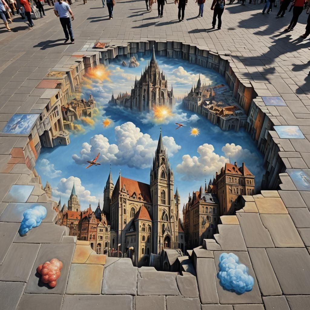 Chalk Art Illusion