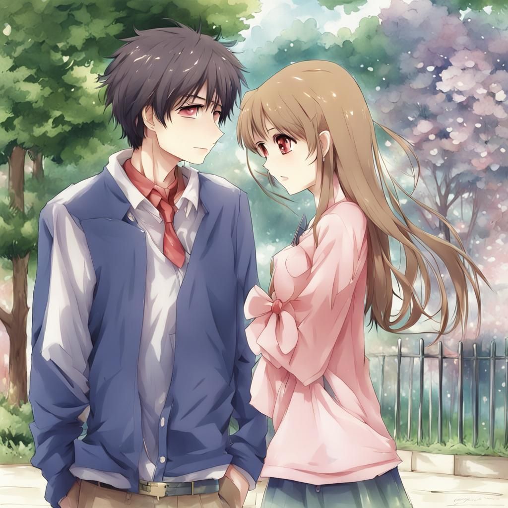 Anime Style Image of Girlfriend and Boyfriend