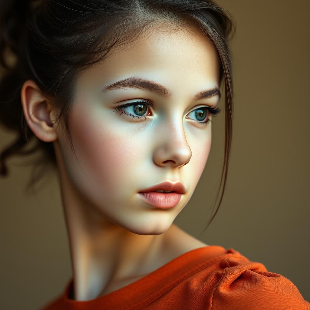 Photorealistic Portrait of a Teen Girl