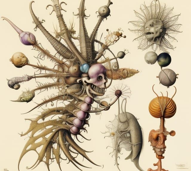 Surreal Medical Illustration with Intricate Details