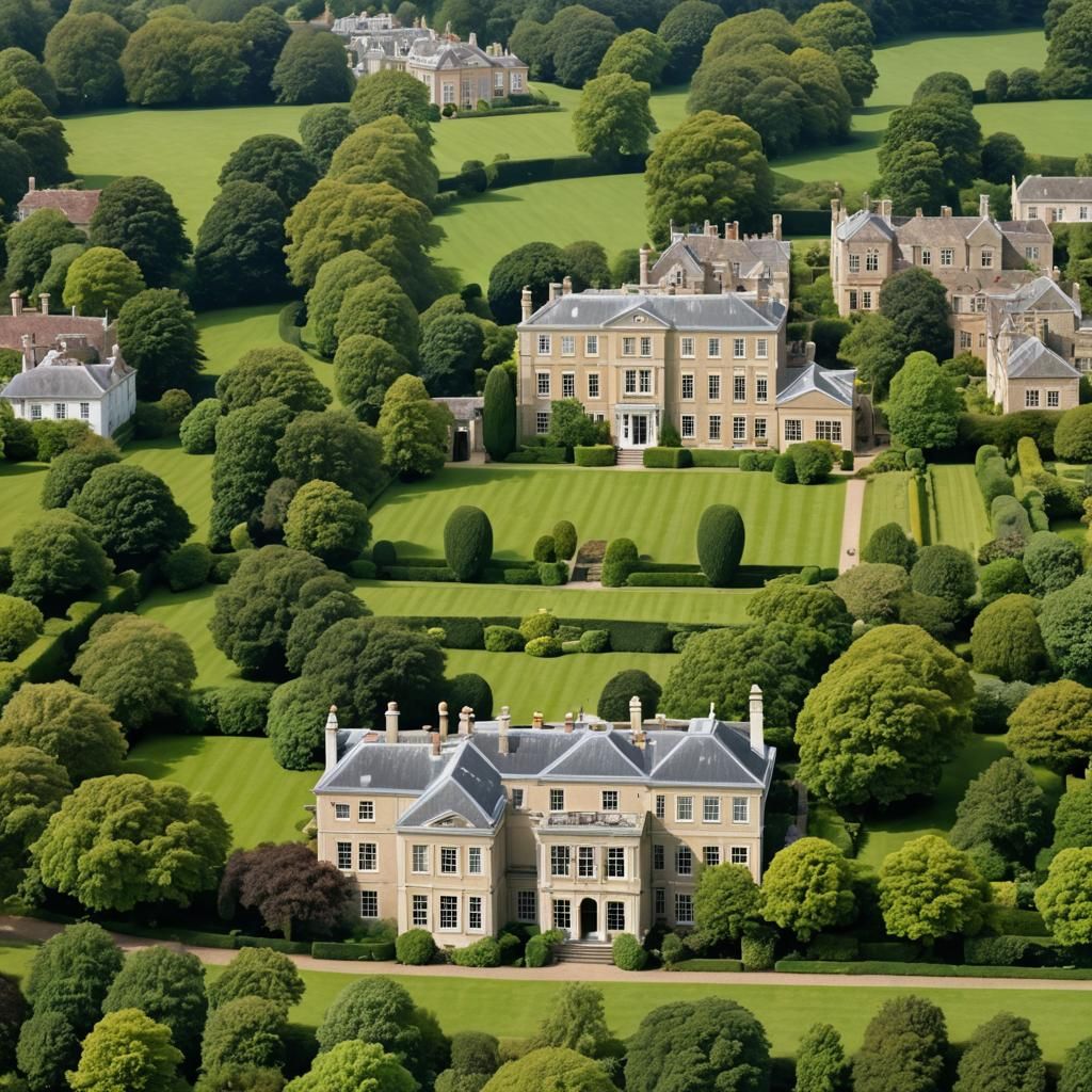 Majestic Georgian Manor House with Formal Gardens