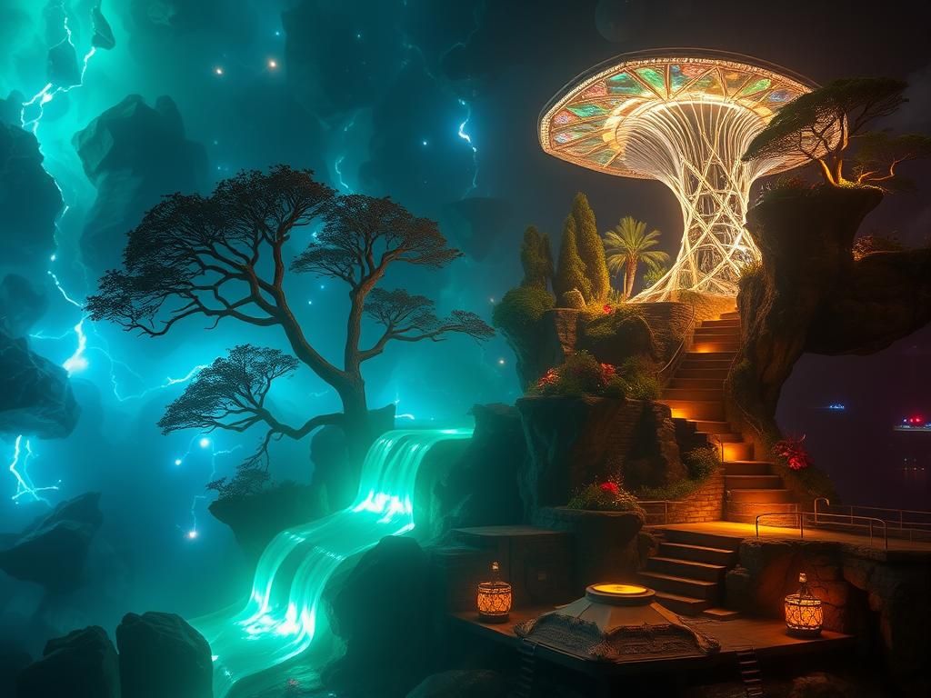 Fractoluminescence Eden Project with Smoky Proustite Forms