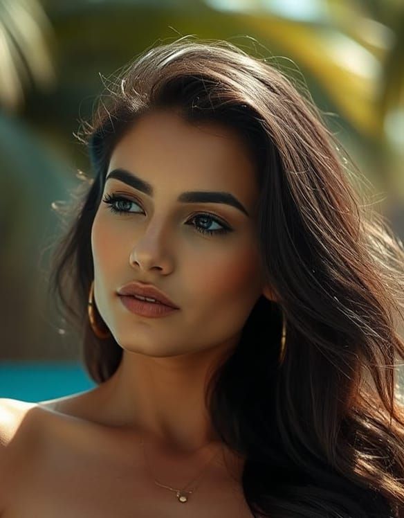 Woman in Exotic Setting