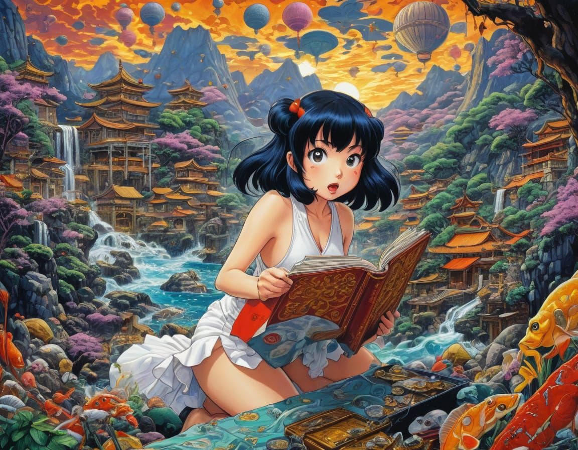 Fantasy Treasure Hunter Discovers Hidden Riches in Vibrant O...