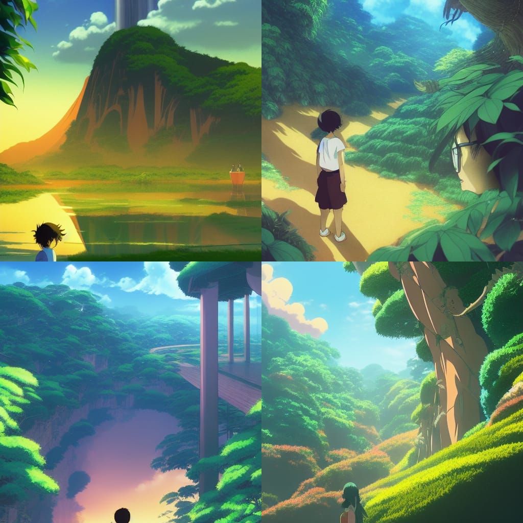 Brazil in Studio Ghibli Anime Style