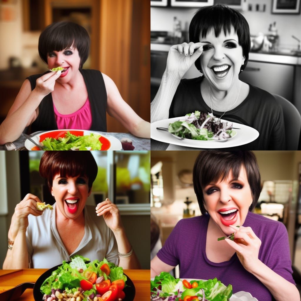 Liza Minnelli Laughing: Hyperrealistic 64 Megapixel Image