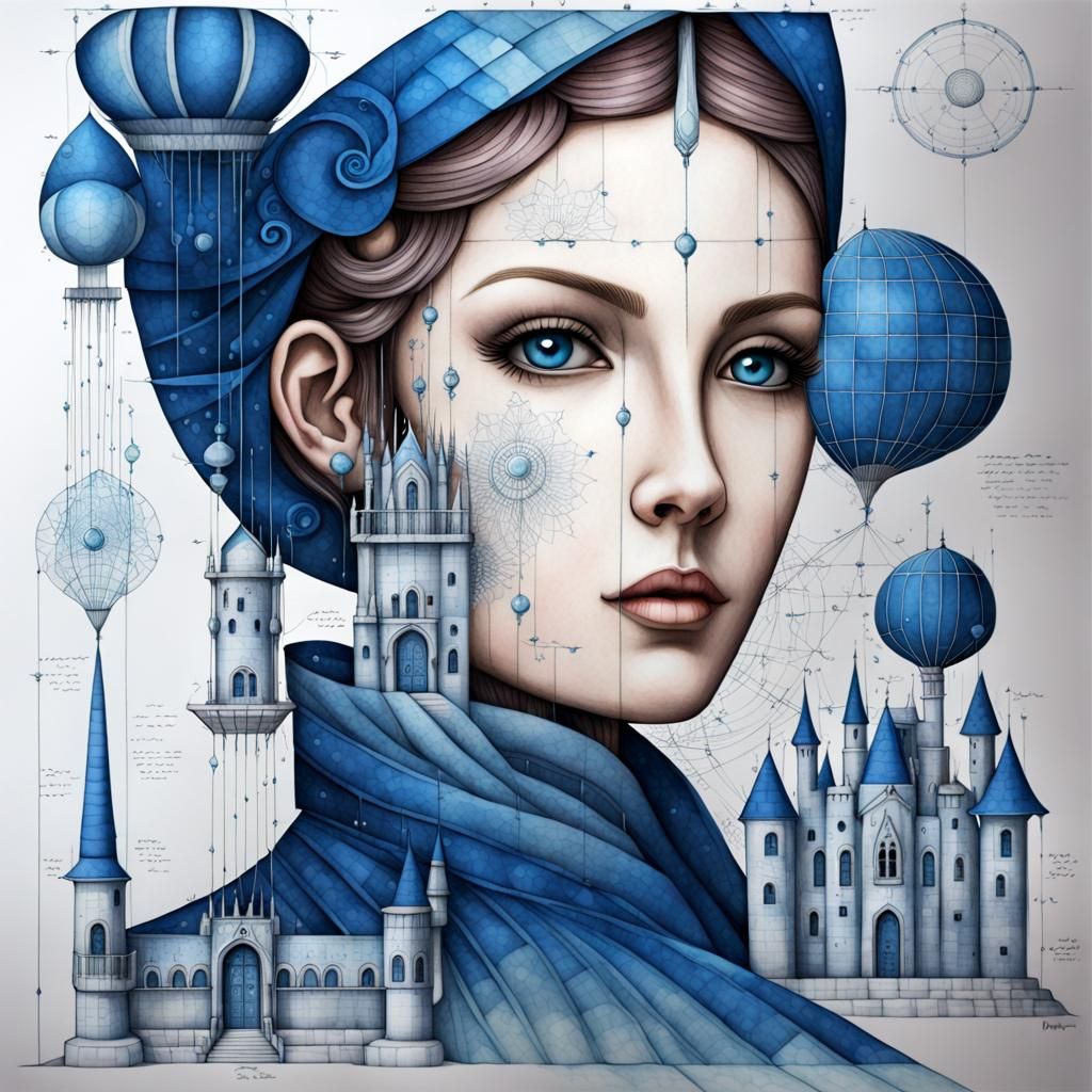 Blue Castle in the Skies: Art Brut Architectural Plan