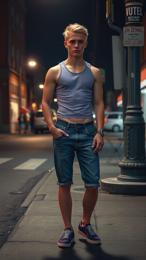 Gay Man with Sapphire Belly Button, Digital Art