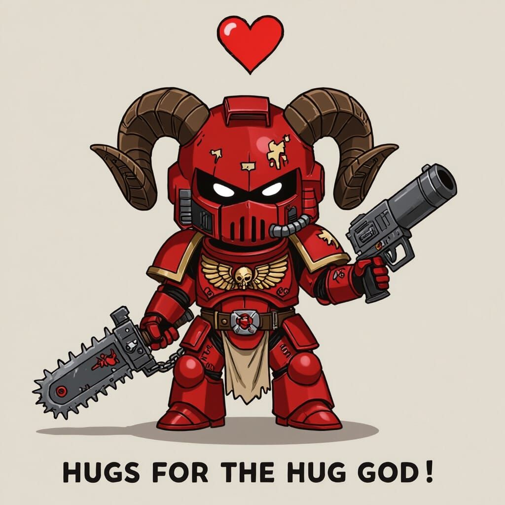 Chibi Adeptus Astartes Warrior With Heart