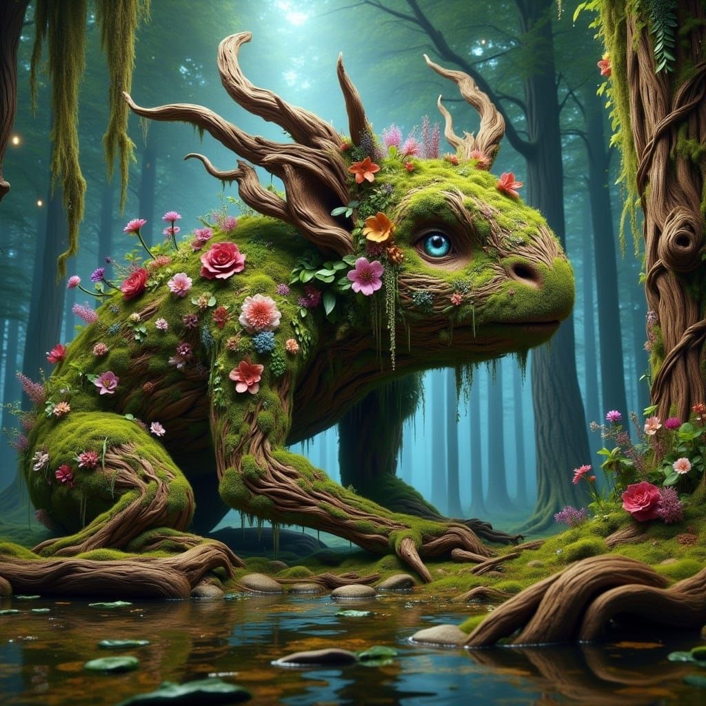 Luminous Forest Sprite in Vibrant Colors