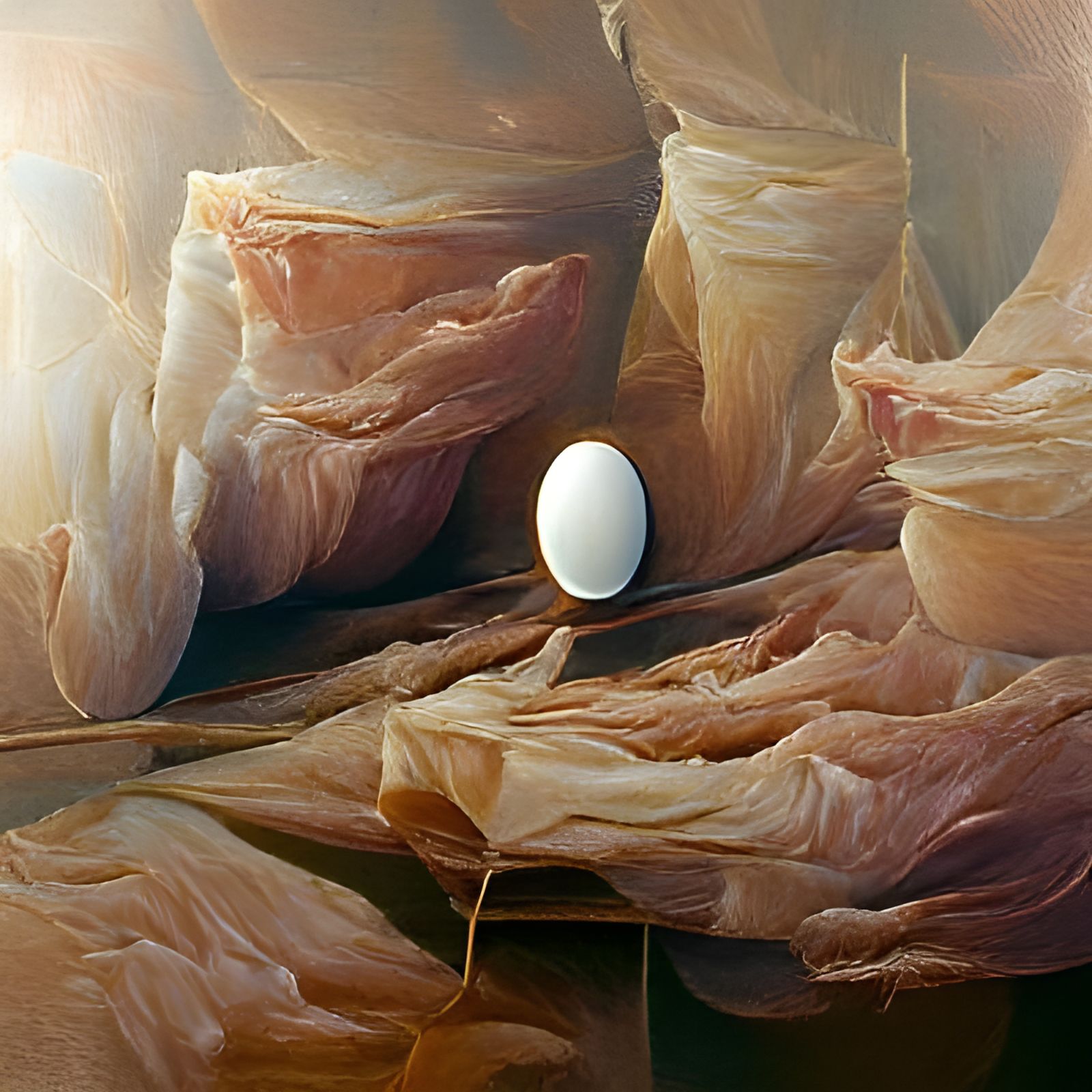 Egg as Oil Painting by James Gurney