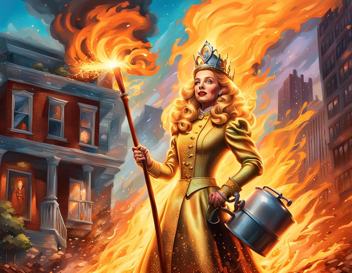 Glinda the Good Witch: NYC Firefighter in Hyperrealistic Spl...