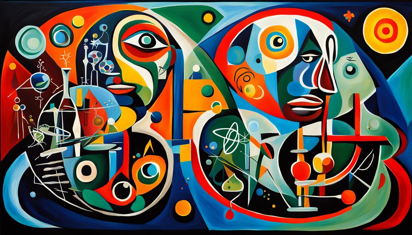 Encounter of Two Worlds in Picasso Style