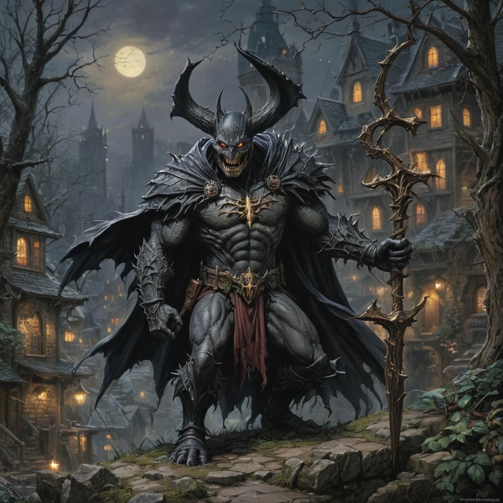 Grimdark Landscape with Contrasting Styles