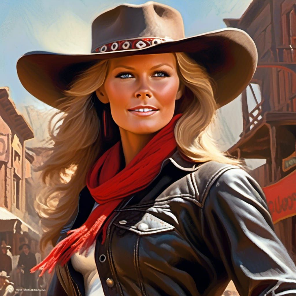 Cheryl Ladd as Western Rider in Hyperreal Detail