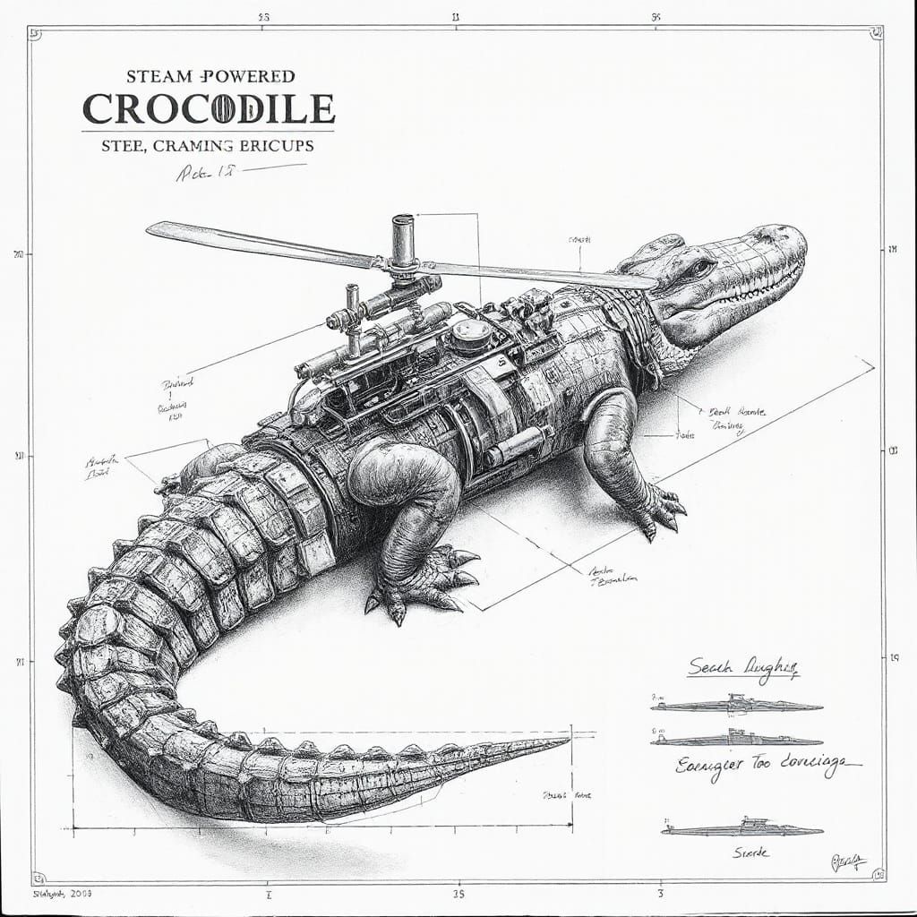 Blueprint for a Steam-Powered Crocodile Automaton