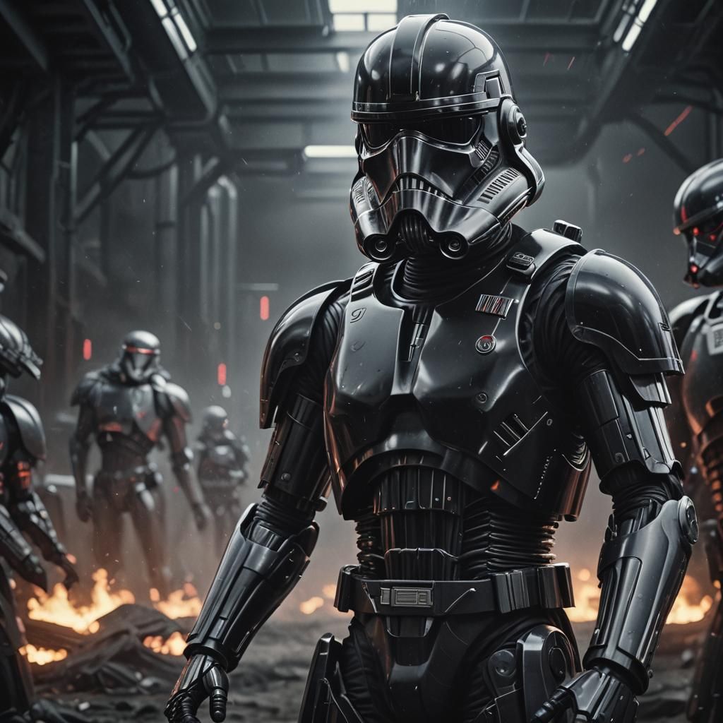 Epic Dark Powersuit: Stormtrooper, Robocop, Vader, Cylon