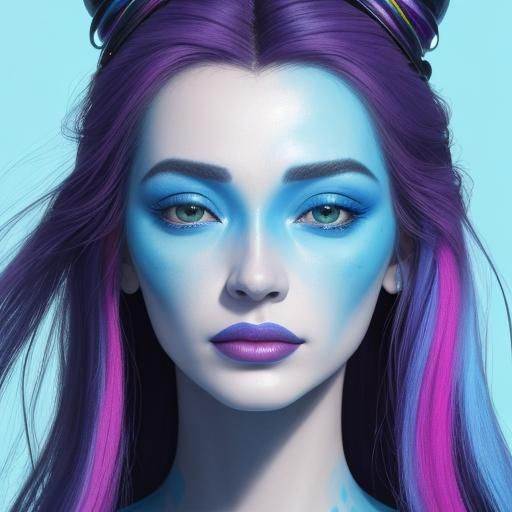 Surreal Woman Portrait in Dreamlike State