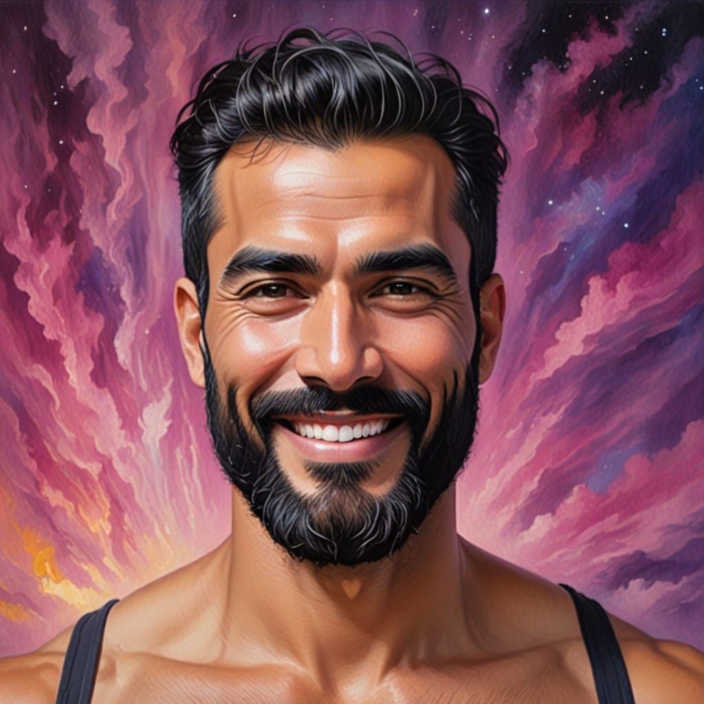 Ethereal Afghan Man in Morning Serenity